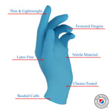 Criterion Nitrile Gloves, Medium, Blue, Latex Free, Chemo-Tested, 100 Ct