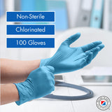 Criterion Nitrile Gloves, Medium, Blue, Latex Free, Chemo-Tested, 100 Ct