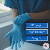 Criterion Nitrile Gloves, Medium, Blue, Latex Free, Chemo-Tested, 100 Ct