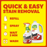Shout Triple Acting Laundry Stain Remover Spray Refill, 60oz, (1-Pack)